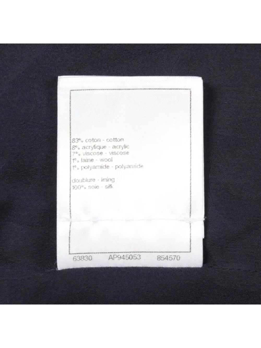 Chanel Collarless Jacket CC Logo Button Double Breasted Tweed Cotton